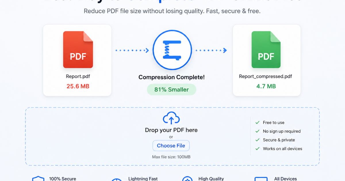 Best Way to Compress PDF Online Free (7 Powerful & Easy Methods)