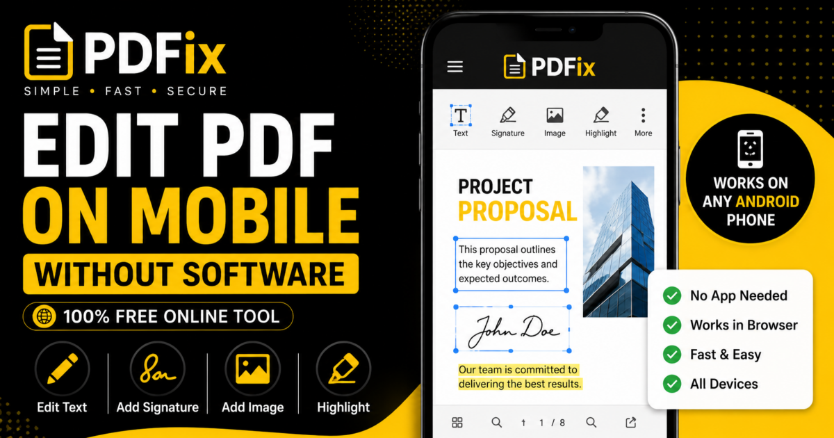 Mobile PDF Editing Without Software (7 Easy & Powerful Ways)