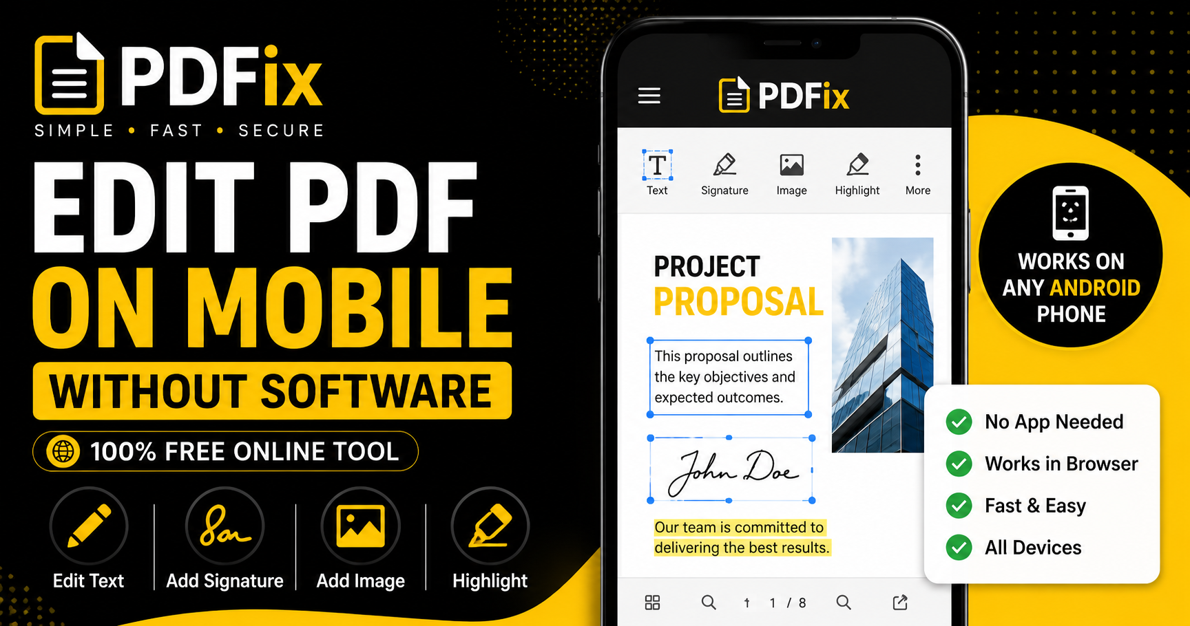 mobile pdf editing without software on smartphone browser
